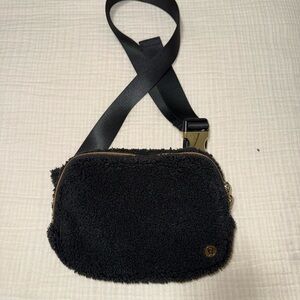 Lululemon Athletica Black Fleece Crossbody Bag